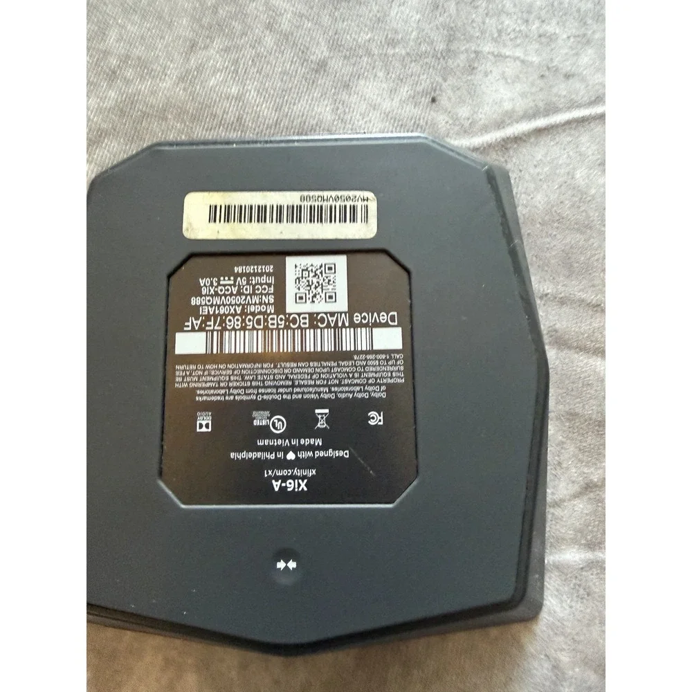 Xfinity Xi6-A (AX061AEI) 4K Box Dolby Vision/Atmos HDMI Ethernet Black